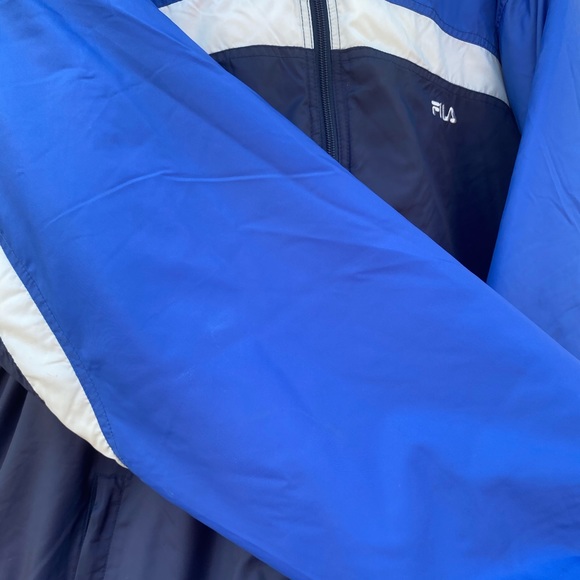 Men's FILA Colorblock Windbreaker Hoodie Jacket L - Picture 9 of 9